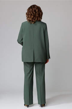 Брючный костюм женский в деловом стиле с эластичным поясом Aira Style 24-26 зеленый - фото 2