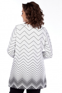 Демисезонный трикотажный блузон с разрезами и брошей Abbi 4048 - фото 5