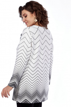 Демисезонный трикотажный блузон с разрезами и брошей Abbi 4048 - фото 2