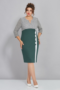 Демисезонное трикотажное платье с декоративными элементами Mira Fashion 5458 - фото 1