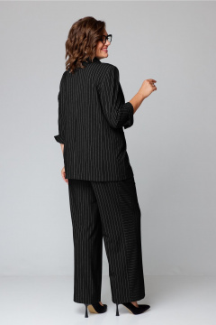 Двухпредметный костюм с жакетом и брюками-широкими ALEZA 1213 черный - фото 3