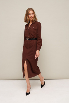 Джинсовое платье с разрезом и ремнем PUR PUR 11-274/6 - фото 3