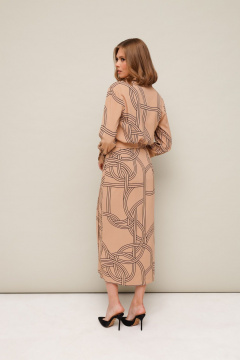 Костюм блузка и юбка на запах в демисезонной ткани PUR PUR 11-319/1 - фото 5