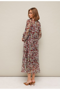 Платье из шифона с абстрактным принтом и воланом PUR PUR 11-334/3 - фото 5