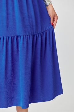 Летнее синее платье из текстиля длиной 125 см DaLi 5711 василек - фото 4