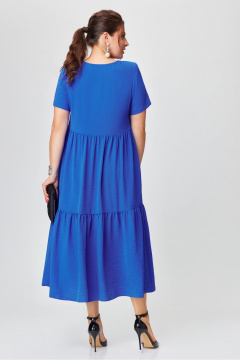 Летнее синее платье из текстиля длиной 125 см DaLi 5711 василек - фото 3
