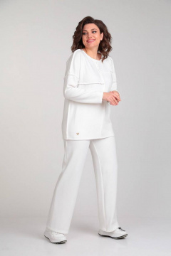 Стильные джемпер и брюки из трикотажного полотна Диомант 2017 экрю - фото 4