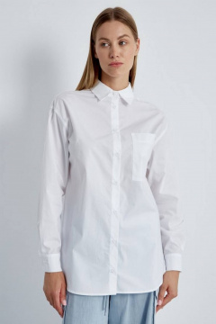 Белая рубашка из хлопка свободного кроя в стиле кэжуал Elady 4401 белый - фото 1