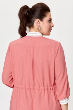 Летнее платье полуприлегающего силуэта с кулиской и карманами SMilaLine М-2401 коралл - фото 4