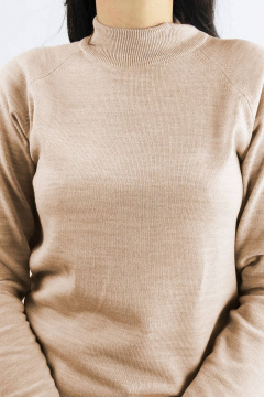 Демисезонный прямой свитер реглан с воротником-стойкой Полесье С3316-15 5С1754-Д43 158,164 топленое_молоко - фото 2