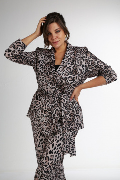 Модельный женский костюм-двойка леопардового принта Tensi 380 леопардовый_принт - фото 4