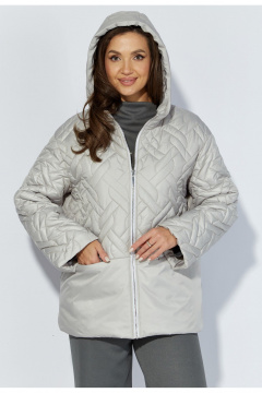 Серую демисезонную куртку с капюшоном и вышивкой TAiER 1300 - фото 2