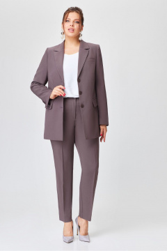 Платье с воланами и вырезом капля из текстиля DaLi 3617.1 марсала - фото 4