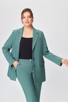 Деловой брюки и жакет из текстиля с длиной 102 см DaLi 3617.1 морская_волна - фото 3