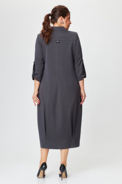 Прямое серое платье с вытачками и карманами Svetlana-Style 1755 серый - фото 2