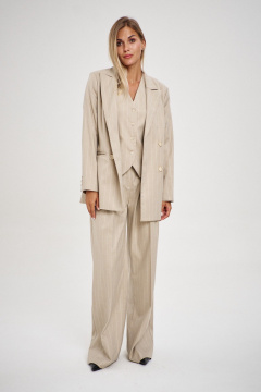 Брюки с высокой посадкой и защипами из костюмной ткани THE NAME 2330 - фото 5