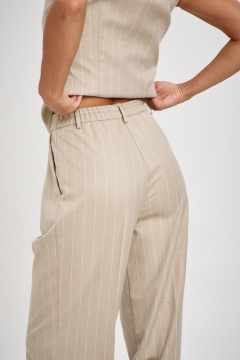 Брюки с высокой посадкой и защипами из костюмной ткани THE NAME 2330 - фото 3