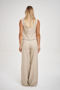 Брюки с высокой посадкой и защипами из костюмной ткани THE NAME 2330 - фото 2