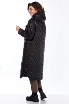 Пальто свободного силуэта из стеганой плащёвой ткани Jurimex 2963 черный - фото 2