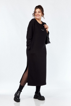 Платье прямого силуэта с рисунком и разрезами Jurimex 3160 - фото 1