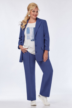 Блуза, брюки, жакет БагираАнТа 929 сине-фиолетовый - фото 2