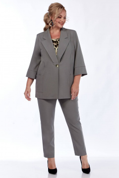 Деловой 3 предметный костюм из поливискозы: жакет, брюки и блуза Matini 1.1683 - фото 5