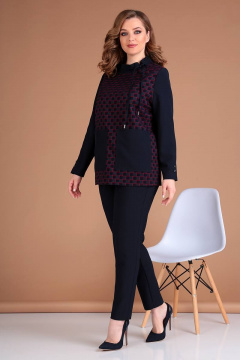 Демисезонный женский комплект блузон и брюки с карманами Liona Style 768 - фото 3