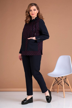 Демисезонный женский комплект блузон и брюки с карманами Liona Style 768 - фото 2