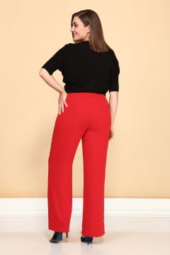 Красные деловые брюки со стрелками и застежкой Klever 376С красный - фото 4