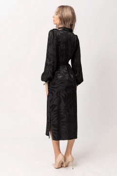 Платье прямого силуэта с втачным воротником и разрезами Golden Valley 44065 черный - фото 3