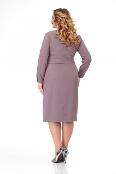 Платье с мерцающими планками и прорезными карманами Anelli 890 слива - фото 3