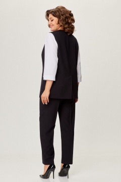 Костюм 3-ка из текстиля: жилет, блуза с нагрудными вытачками и брюки БАГРЯНИЦА 2238 - фото 4