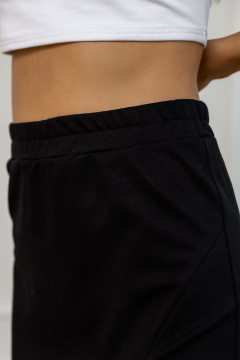 Юбка из трикотажа с разрезом по переду и резинкой по талии Atelero 1117 черный - фото 4