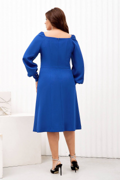 текстильное платье с манжетом на каждый день демисезон Gold Style 2523 василек - фото 4