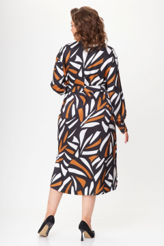 Мультиколор платье-рубашка свободного кроя с принтом и разрезами VIPPRIMO 111 мультиколор - фото 3