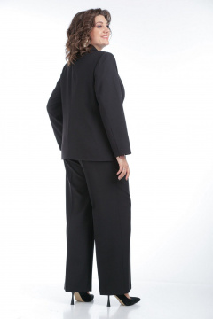 Стильный костюм: жакет и брюки из текстильного материала VIA-Mod 638 черный - фото 5