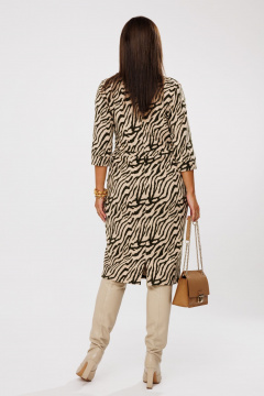 Платье с принтом зебра, отрезное по линии талии и шнуром Mubliz 211 зебра - фото 2