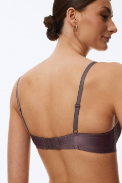 Коричневый кружевной бюстгальтер на подкладке с каркасами Леди Леда 427-279 - фото 3