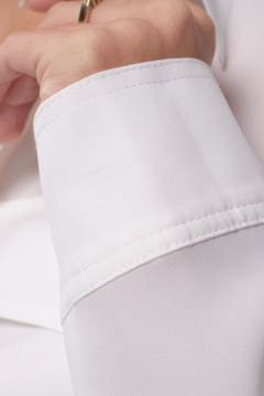 Черные расклешённые брюки классического кроя для города Панда 163440w молочный - фото 2