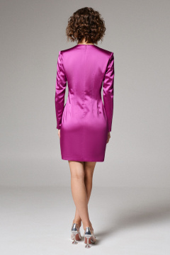 Фиолетовое платье из атласной ткани для особых случаев Панда 165980w сиреневый - фото 3