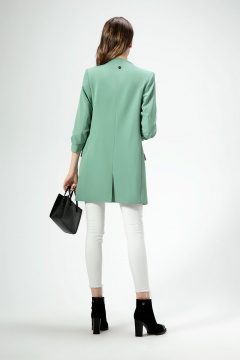 Жакет в стиле кэжуал с минимумом застежек и карманами Панда ПА-453530 фисташковый - фото 2