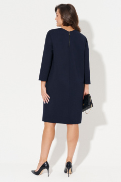 Платье трикотажное зауженное с круглым вырезом Панда ПА-453680 синий - фото 5