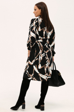 Платье А-силуэта миди с воротником-стойкой и принтом Angelina & Сo 1154 - фото 5