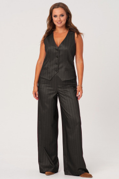 Деловой костюм 2-ка с жилетом и широкими брюками Angelina & Сo 1156 - фото 1