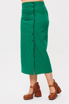 Юбка-карандаш из хлопкового джинса с ярким цветом Anelli 1453-1 ива - фото 1