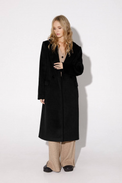 Пальто двойка со шлицей и прорезными карманами PiRS 5059 черный - фото 4
