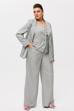 Деловой костюм тройка из текстиля: жакет, брюки и жилет Anelli 1426.1 чеширский_кот - фото 1