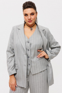 Деловой костюм тройка из текстиля: жакет, брюки и жилет Anelli 1426.1 чеширский_кот - фото 2