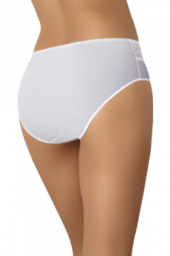Трусы женские слит из кружева и трикотажа с высокой талией Teyli 134 белый - фото 2