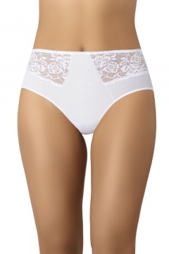 Трусы женские слит из кружева и трикотажа с высокой талией Teyli 134 белый - фото 1